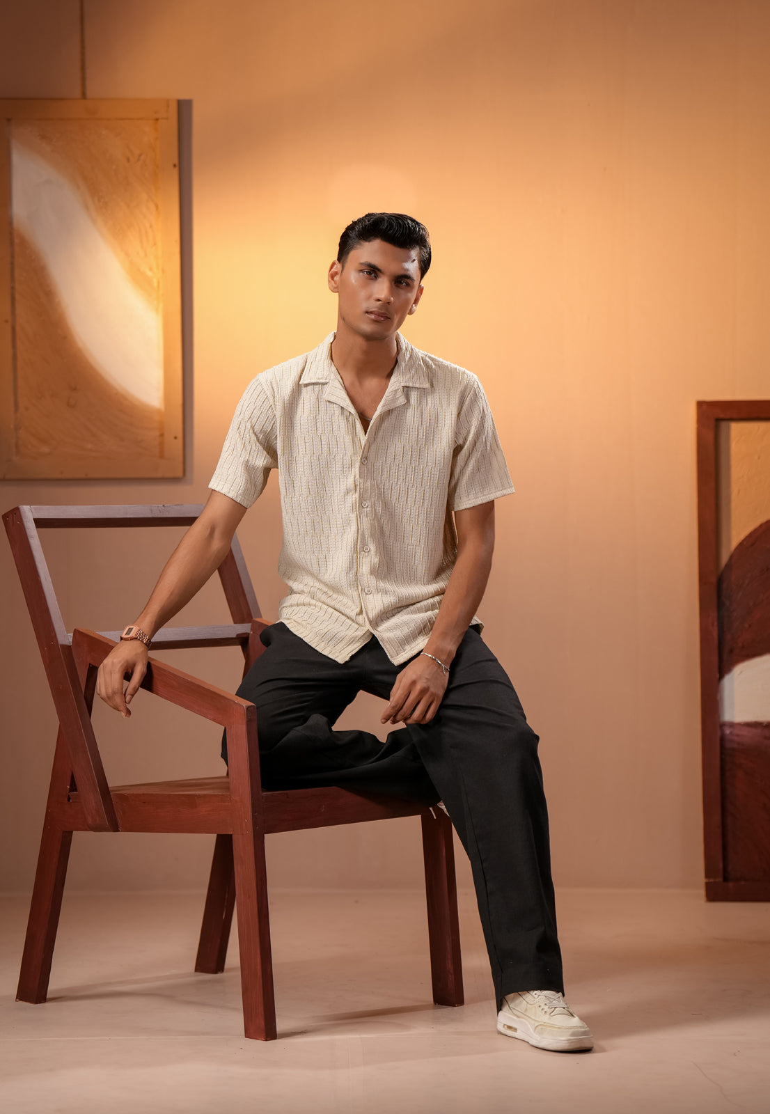 Relaxed Knit Cuban Shirt-1