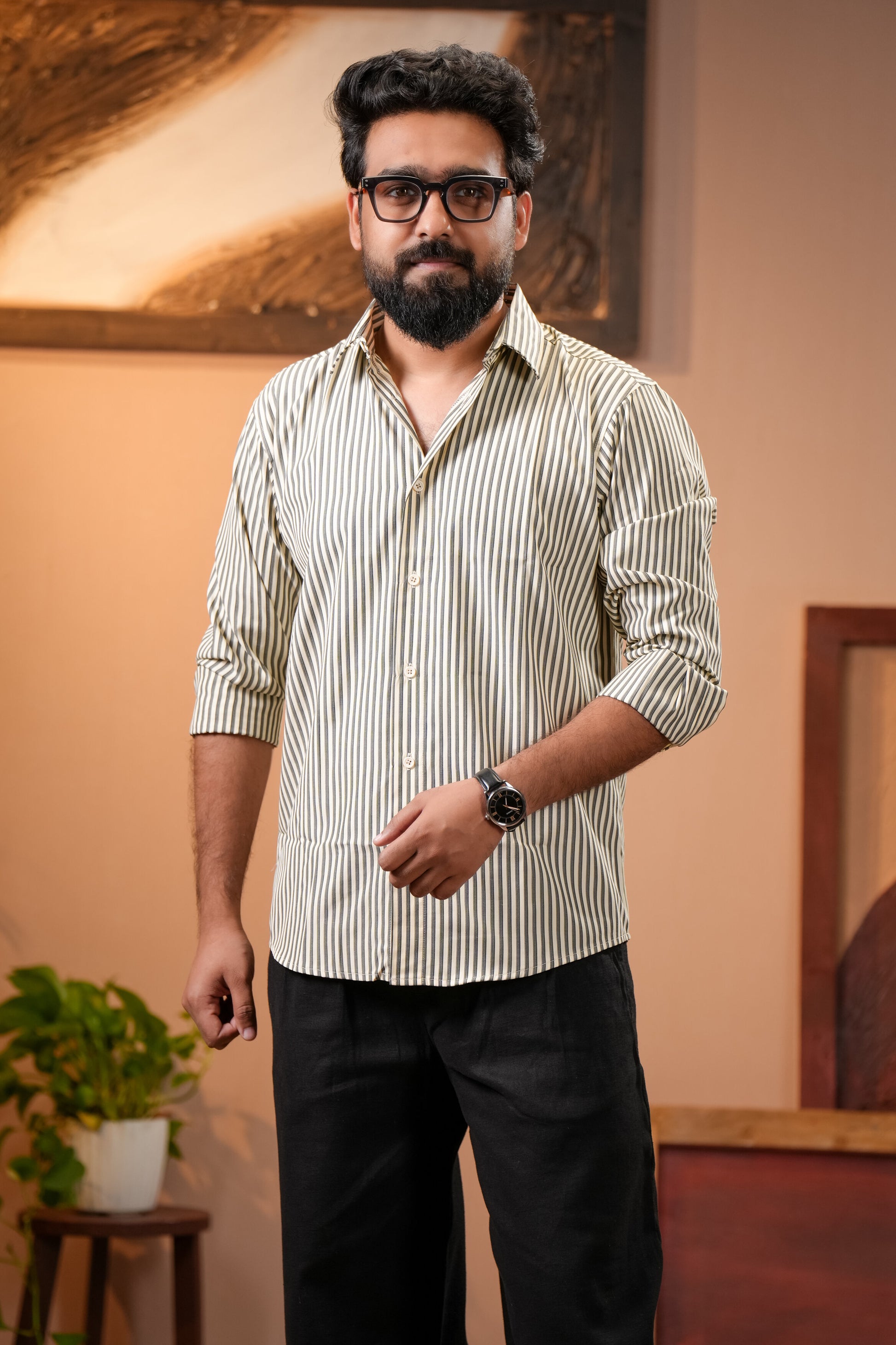 Men's Stripe Shirt-1