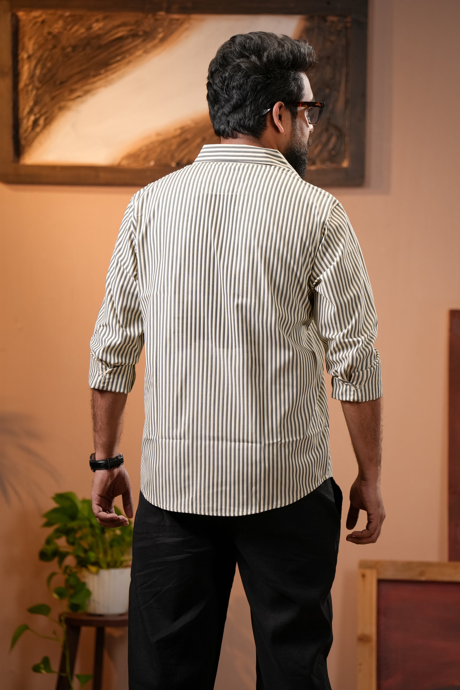 Men's Stripe Shirt-2